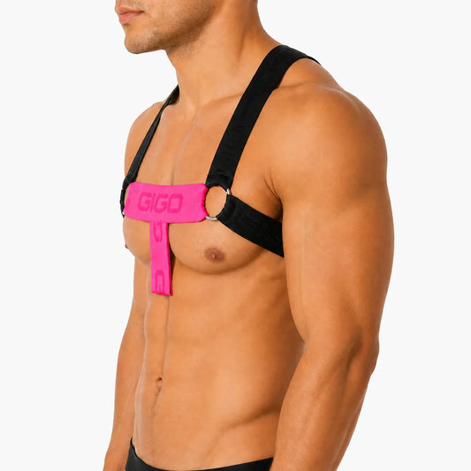 Flux Fuchsia Harness front view by Gigo Underwear