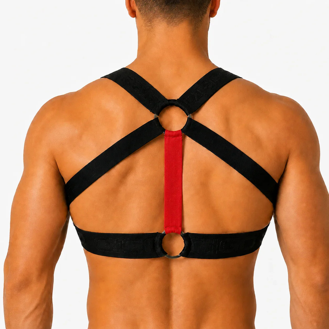 Flux Red Harness back view by Gigo Underwear