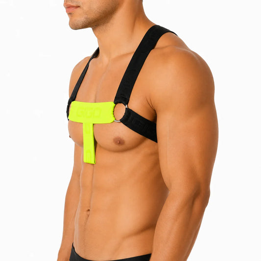Flux Yellow Harness front view by Gigo Underwear