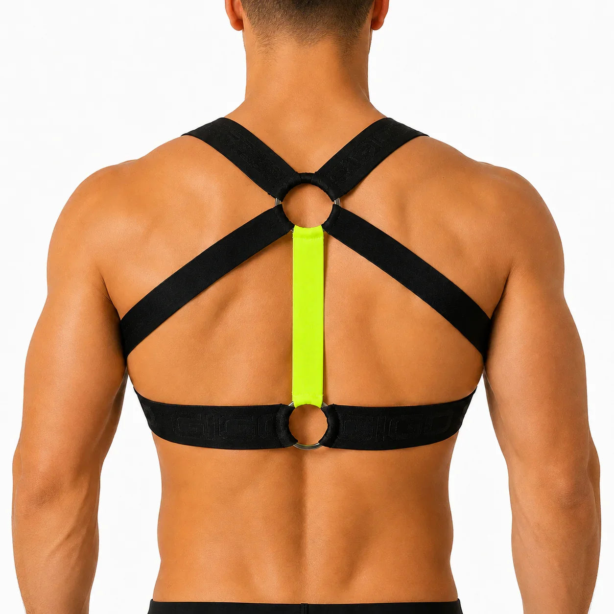Flux Yellow Harness back view by Gigo Underwear