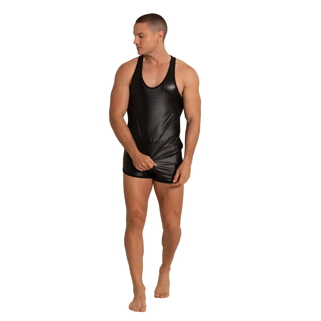 Foamy Tank on model by Gigo Underwear