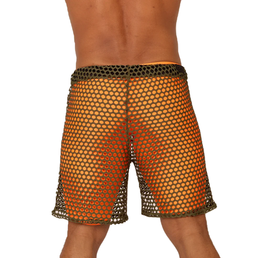Fresh Orange Short front view by Gigo Underwear