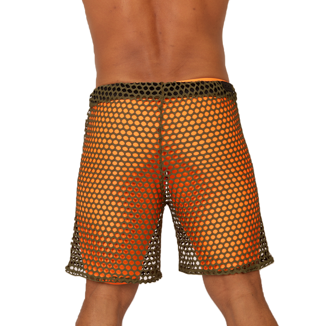 FRESH ORANGE SHORT - Bold Men's Brief with Contrasting Waistband