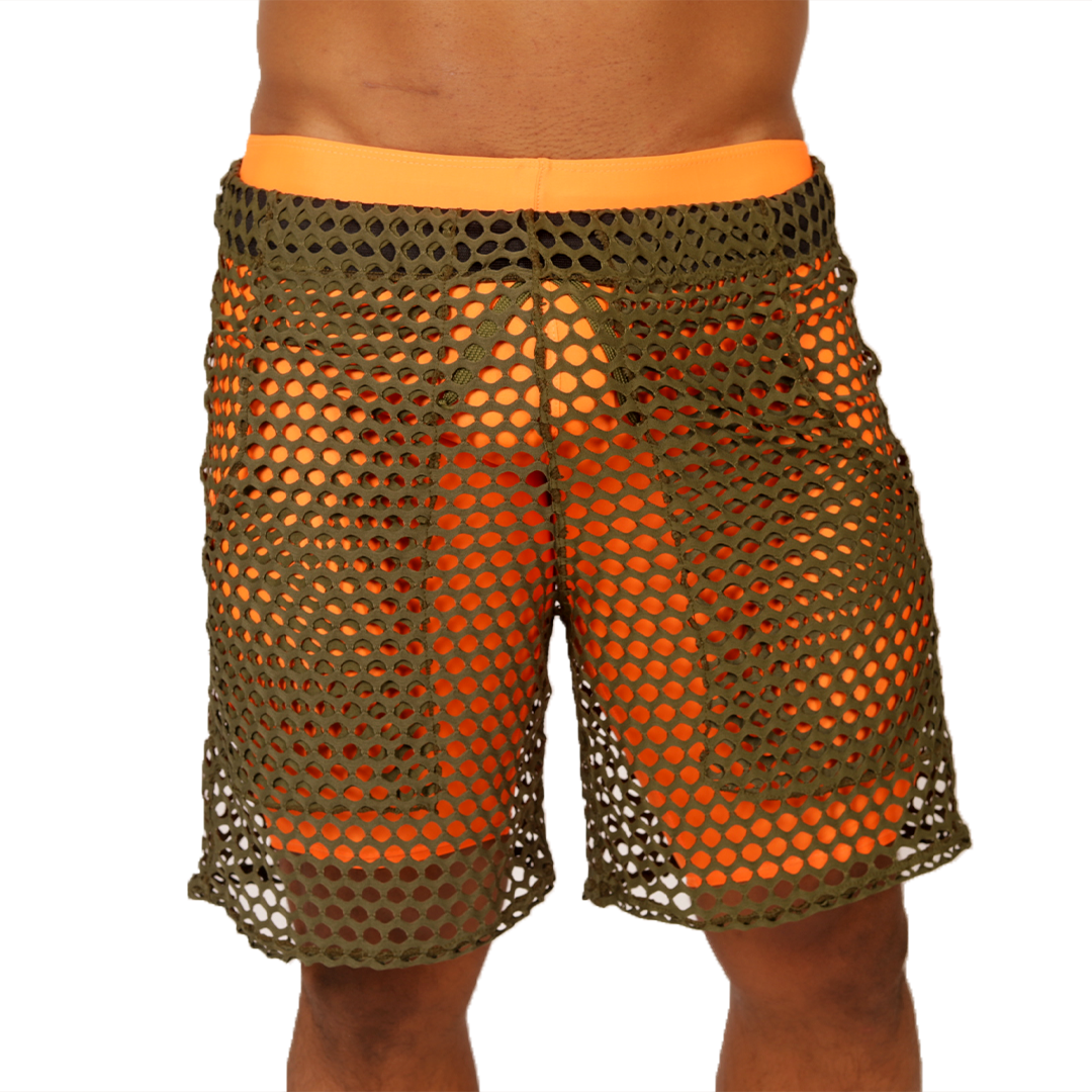 FRESH ORANGE SHORT - Bold Men's Brief with Contrasting Waistband