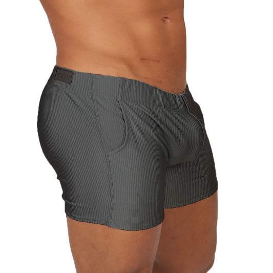 Glow Gray Short front view by Gigo Underwear