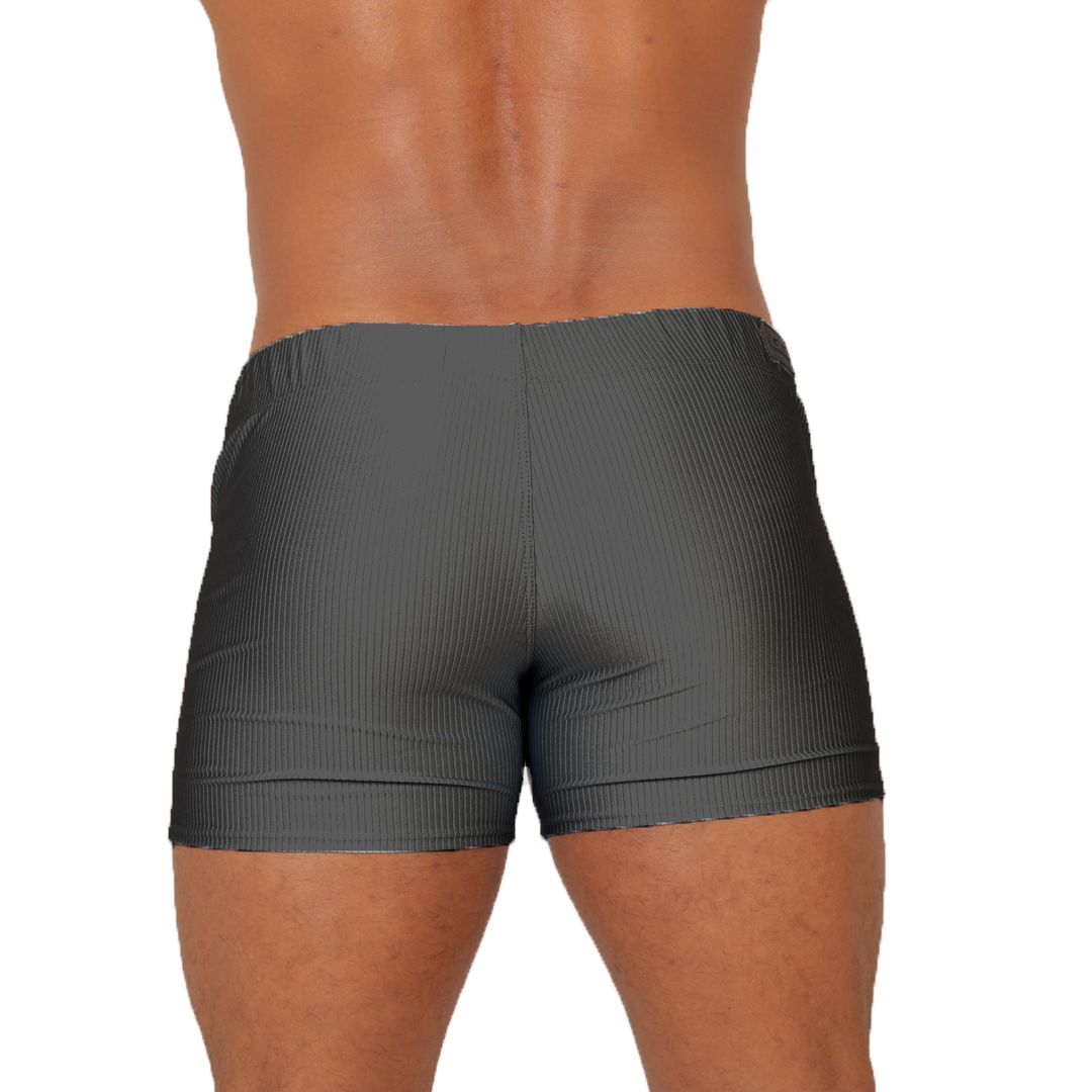 GLOW GRAY SHORT - Men's Fetish Bodywear with Sexy Details