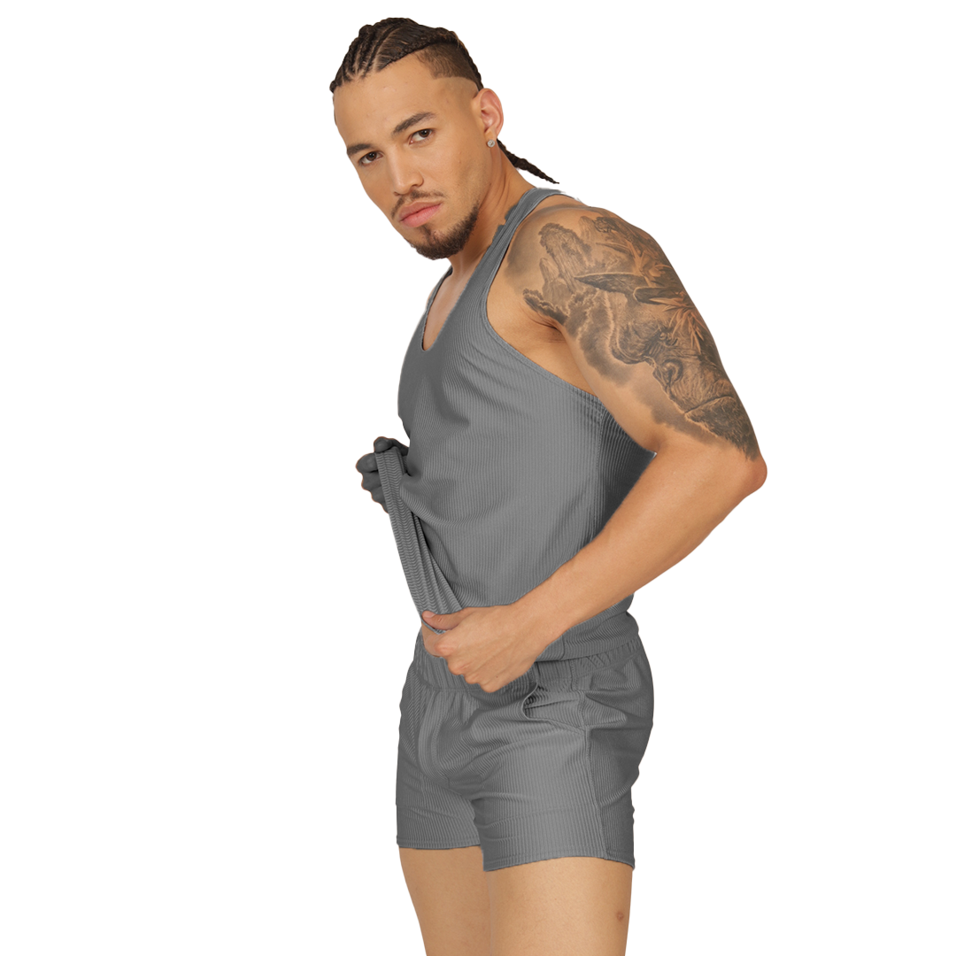 GLOW GRAY TANK - Gigo Underwear & MensWear