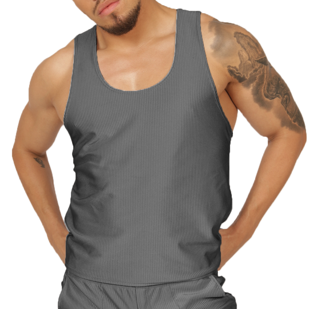 GLOW GRAY TANK - Gigo Underwear & MensWear