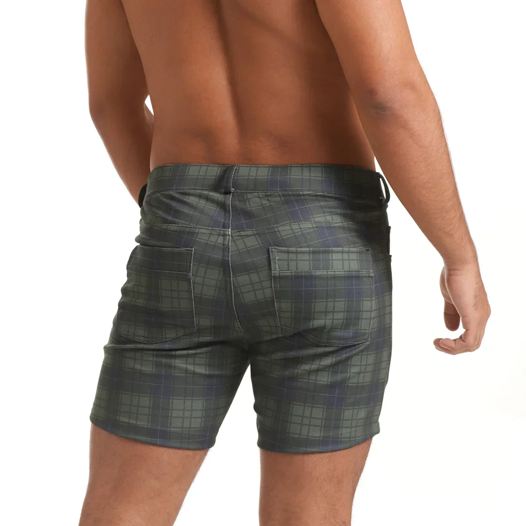 Harvard Green Short back view by Gigo Underwear