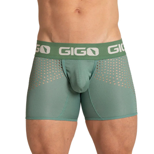 Hibrid Green Trunk front view by Gigo Underwear