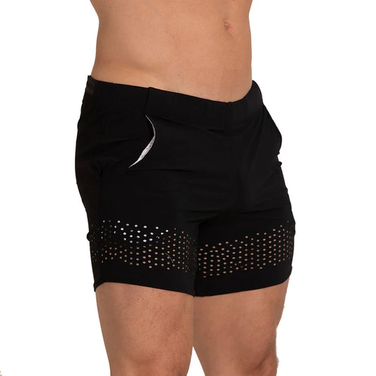 Hole Black Beachwear front view by Gigo Underwear