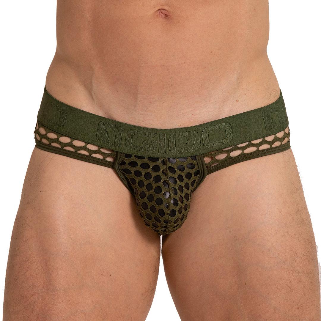 HOLE GREEN BRIEF JOCK - Gigo Underwear & MensWear