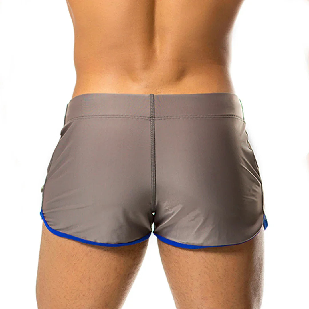 Hotenc Gray Beachwear front view by Gigo Underwear