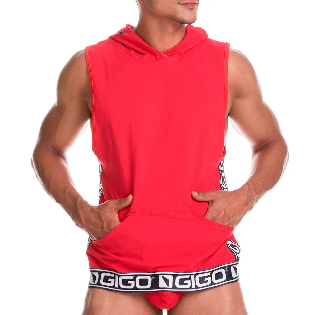 Id Red Hoody Tshirt by Gigo Underwear
