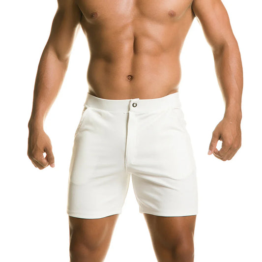 Infaltable White Short front view by Gigo Underwear