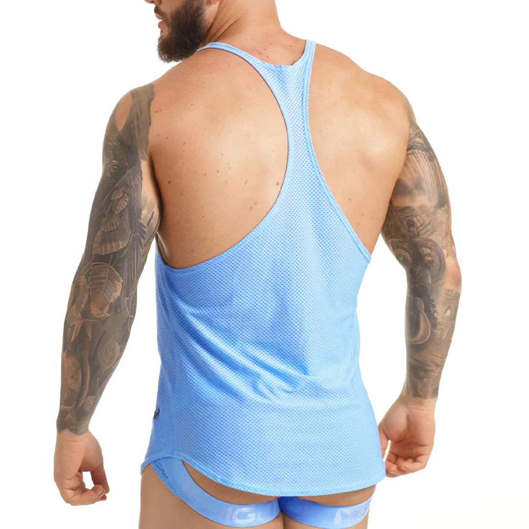 Insuperable Blue Tank back view by Gigo Underwear