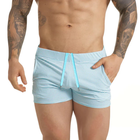 Marine Blue Beachwear front view by Gigo Underwear