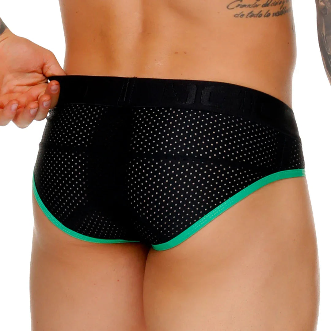 Medieval Green Brief on model by Gigo Underwear