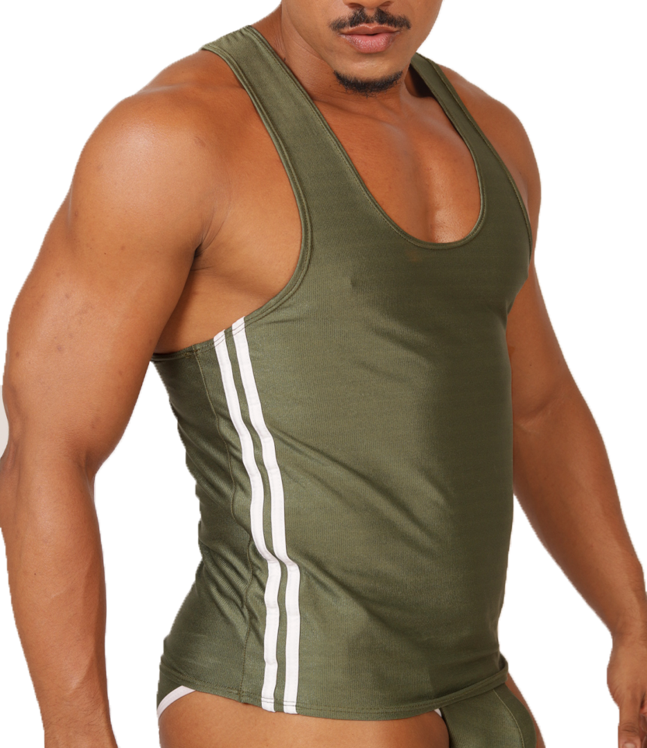 MIX GREEN TANK - Gigo Underwear & MensWear