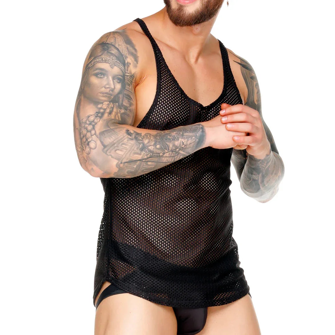 Morocco Black Tank back view by Gigo Underwear