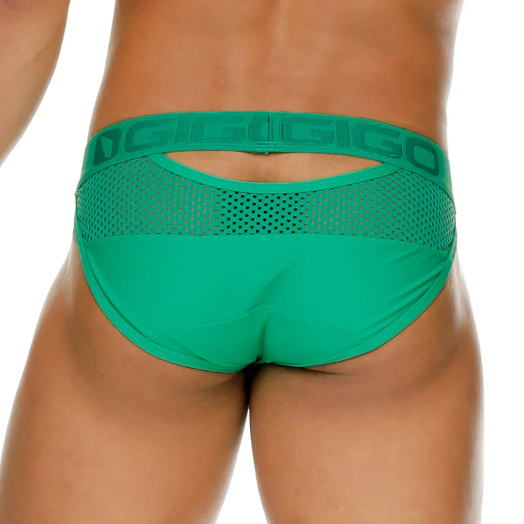 Morocco Green Brief on model by Gigo Underwear