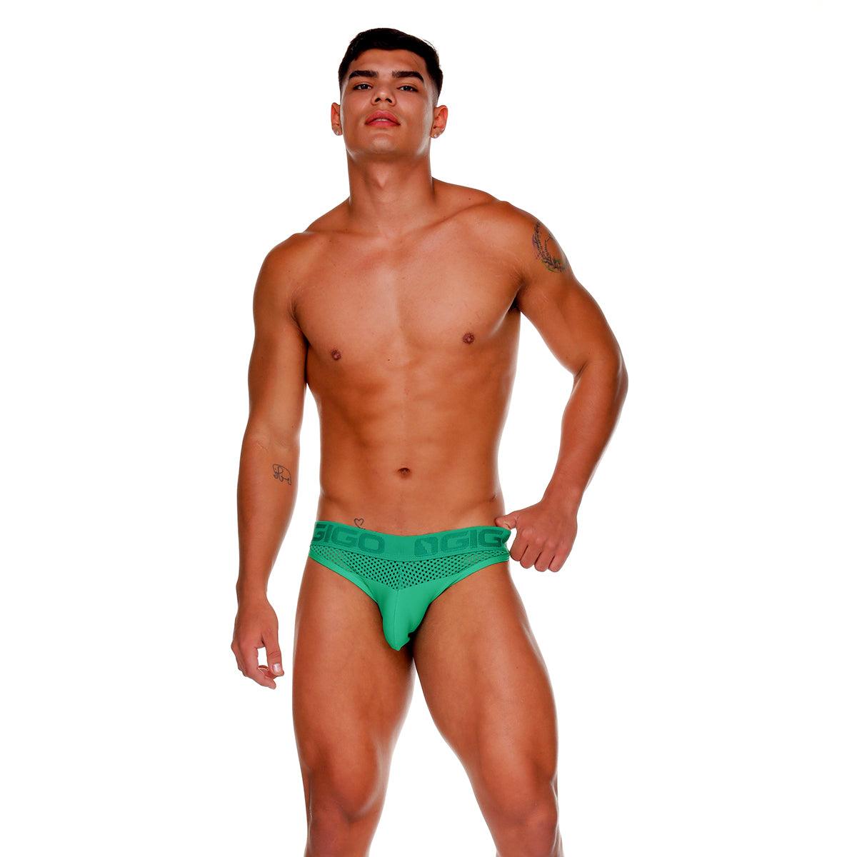 MOROCCO GREEN BRIEF - Gigo Underwear & MensWear