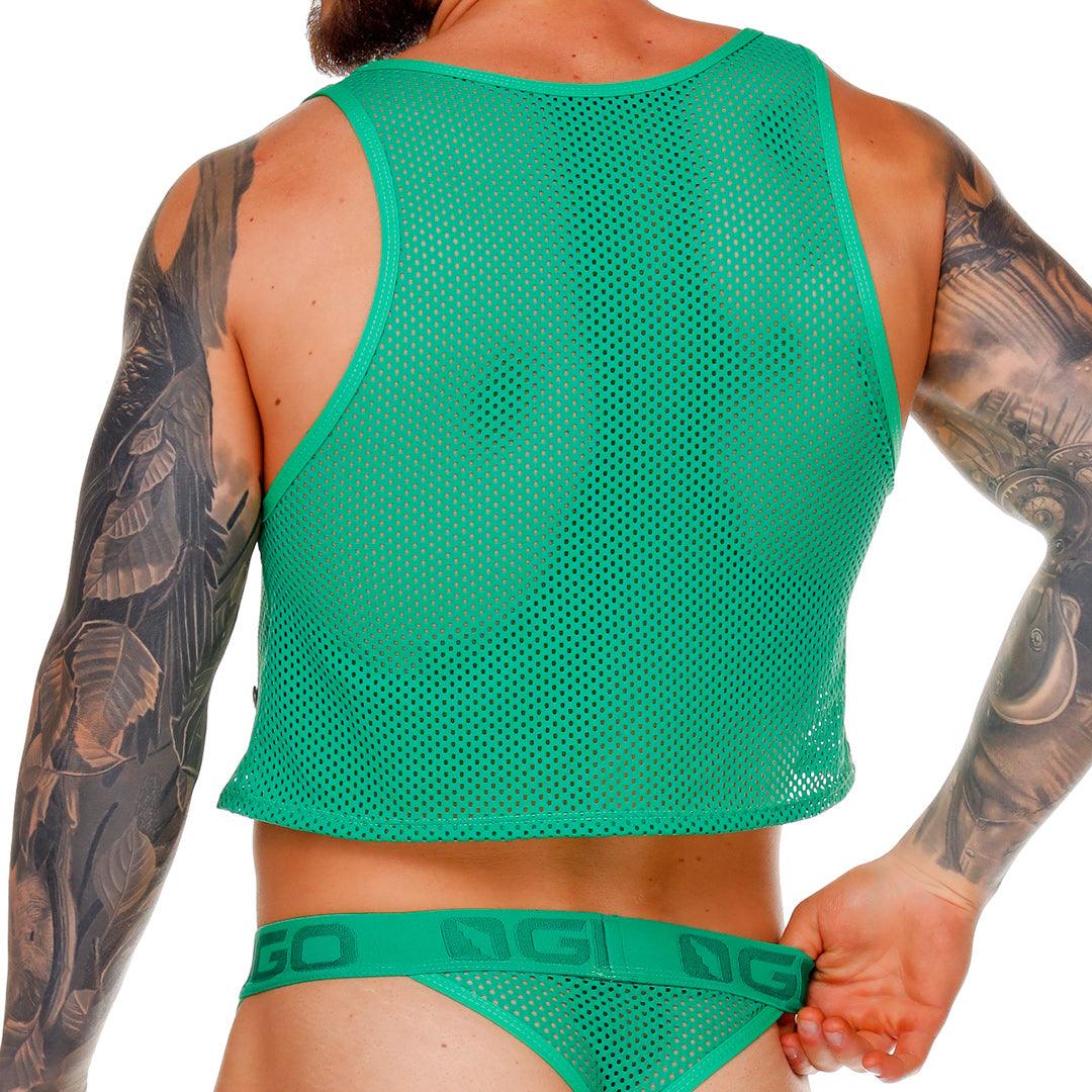 MOROCCO GREEN CROOP TOP - Gigo Underwear & MensWear