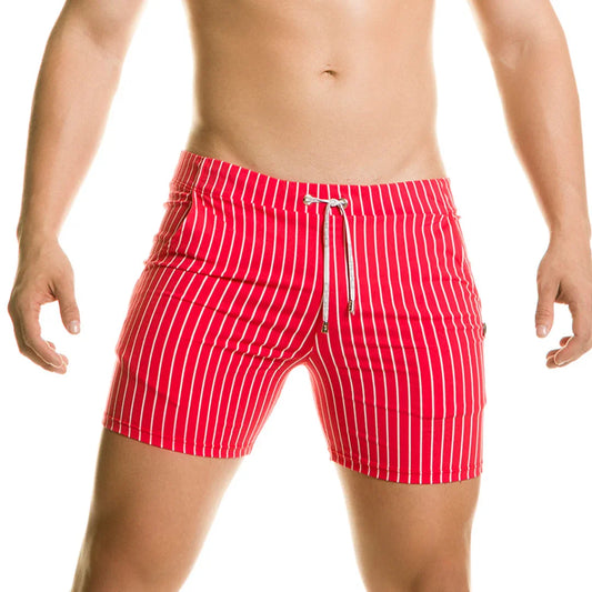 Naval Red Beachwear front view by Gigo Underwear