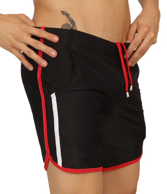 Nice Black Beachwear front view by Gigo Underwear