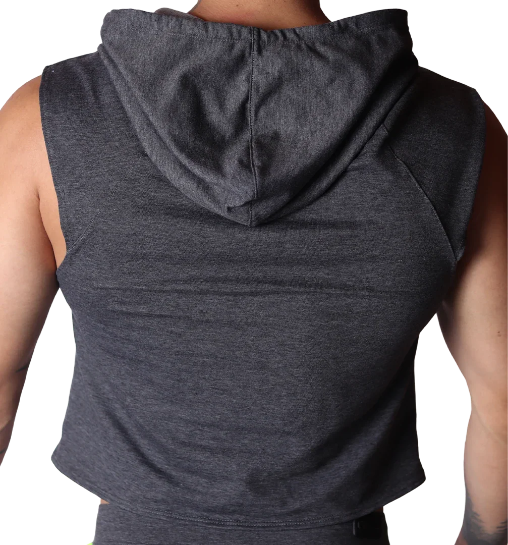 Nafts Gray Hoody T Shirt back view by Gigo Underwear