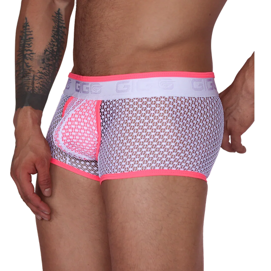 Net Fuchsia Trunk front view by Gigo Underwear