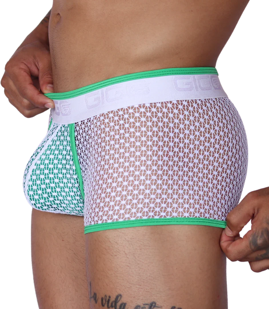 Net Green Trunk front view by Gigo Underwear