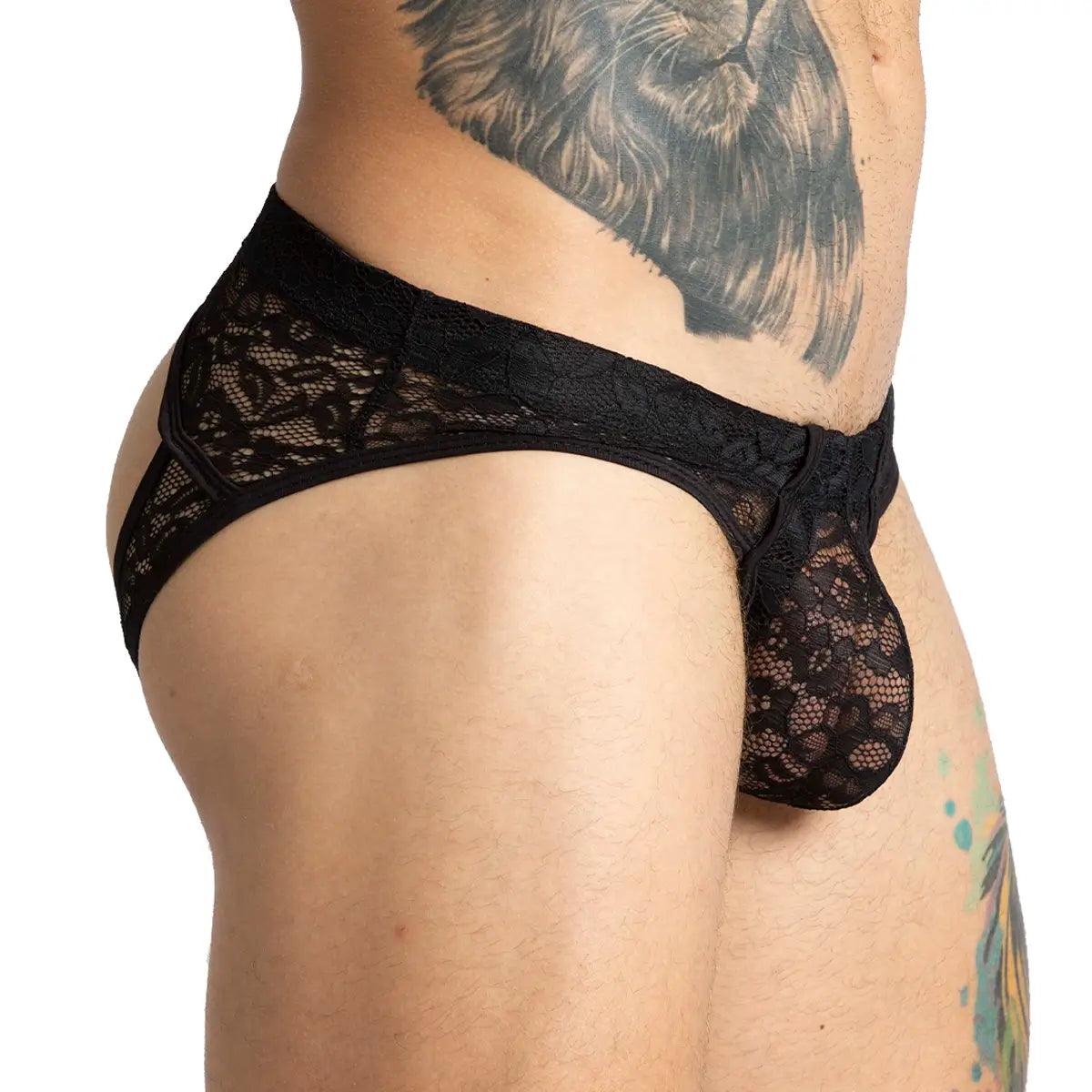 PARADISE BLACK BRIEF JOCK - Gigo Underwear & MensWear