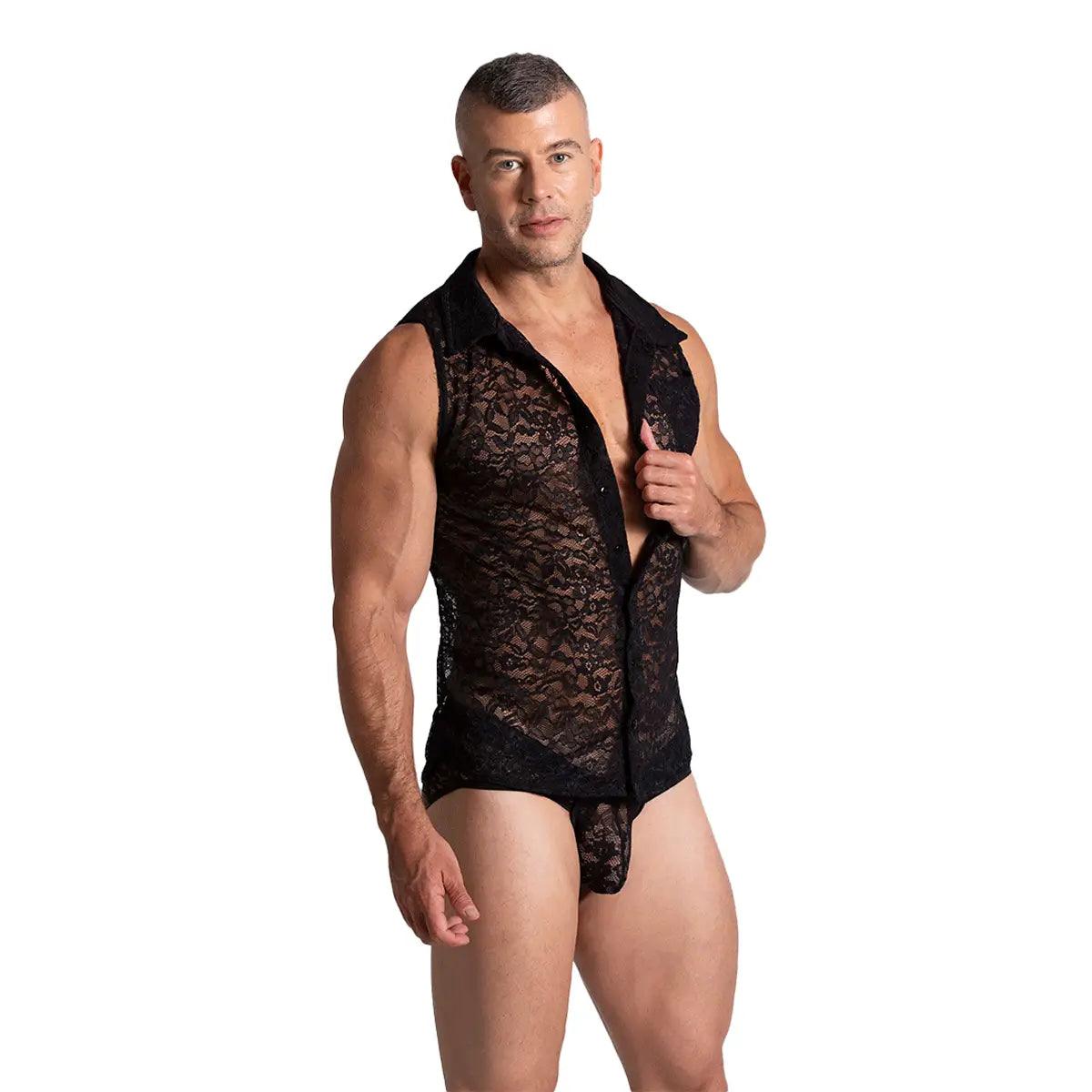 PARADISE BLACK SHIRT - Gigo Underwear & MensWear