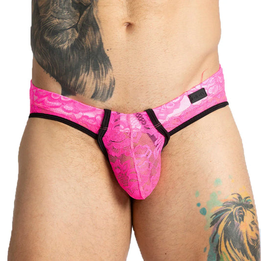 Paradise Fucshia Brief Jock front view by Gigo Underwear