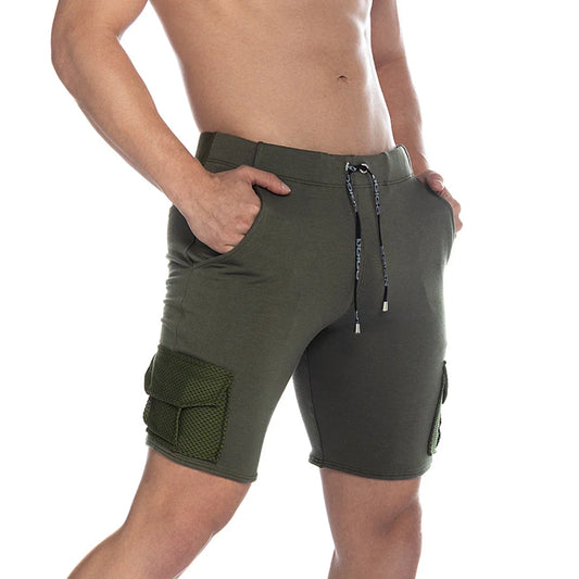 Pocket Green Short front view by Gigo Underwear