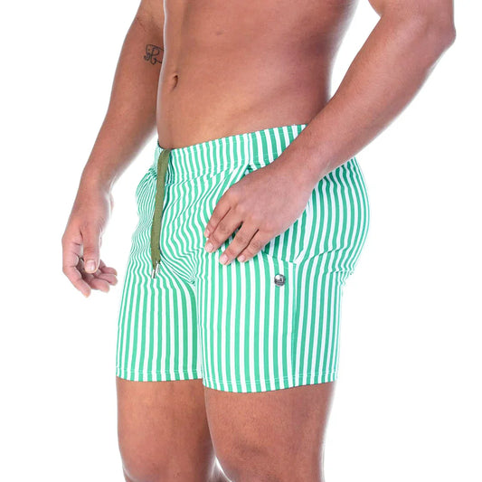 Polo Green Beachwear front view by Gigo Underwear