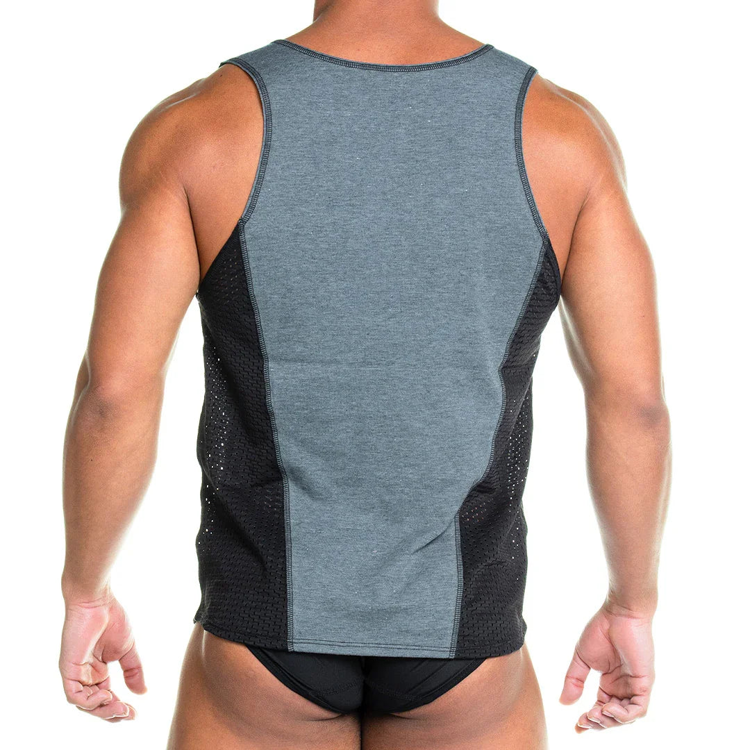 Prudence Black Tank back view by Gigo Underwear