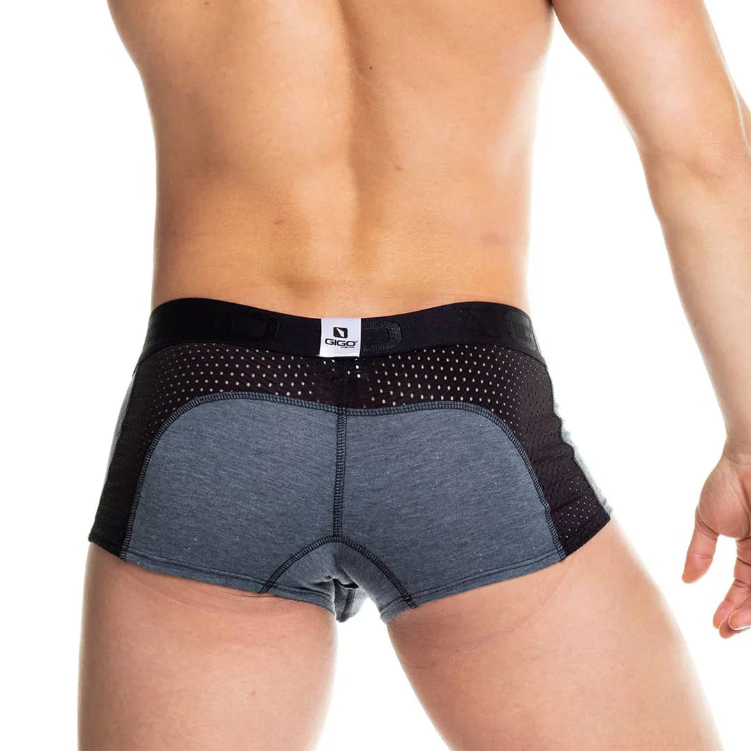 Prudence Black Trunk back view by Gigo Underwear