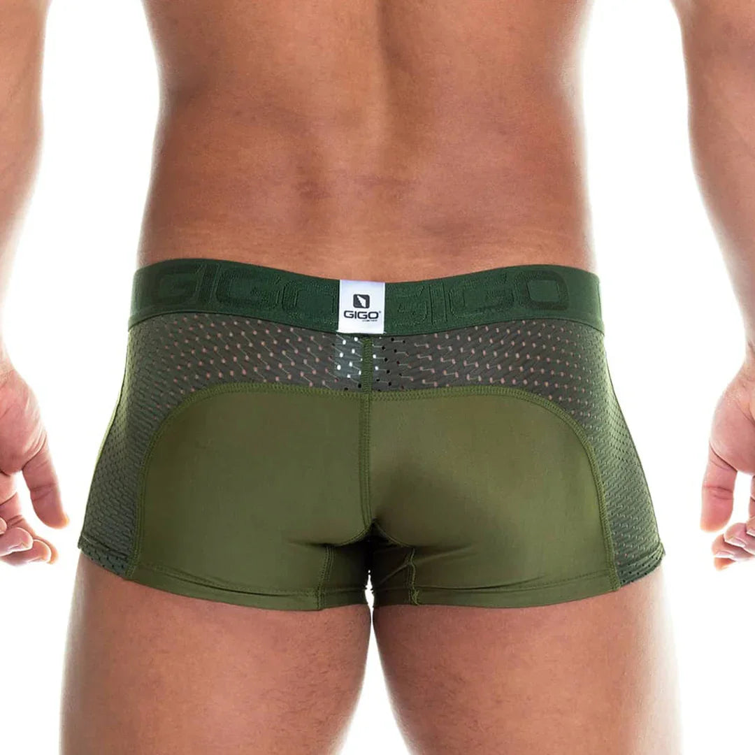 Prudence Green Trunk back view by Gigo Underwear