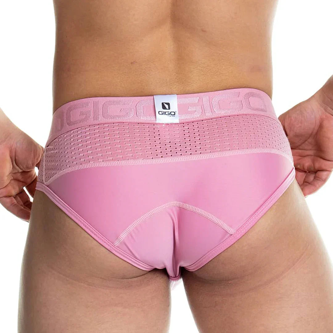 Prudence Nude Brief back view by Gigo Underwear