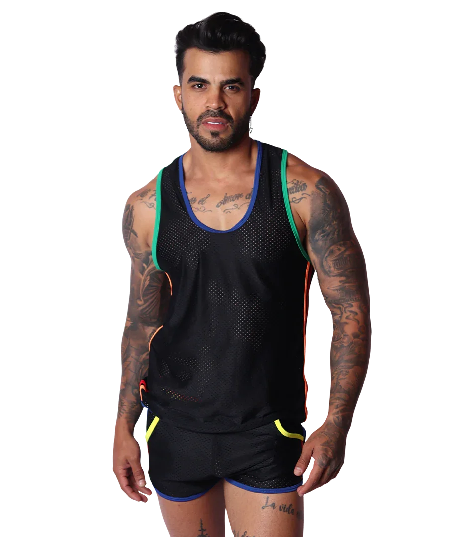 Pride Tank on model by Gigo Underwear