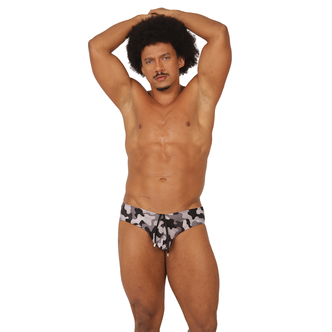 RANK CAMOUFLAGED SWIM BRIEF - Gigo Underwear & MensWear