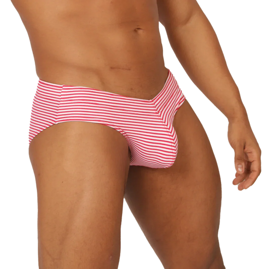 Rank Red Swim Brief front view by Gigo Underwear
