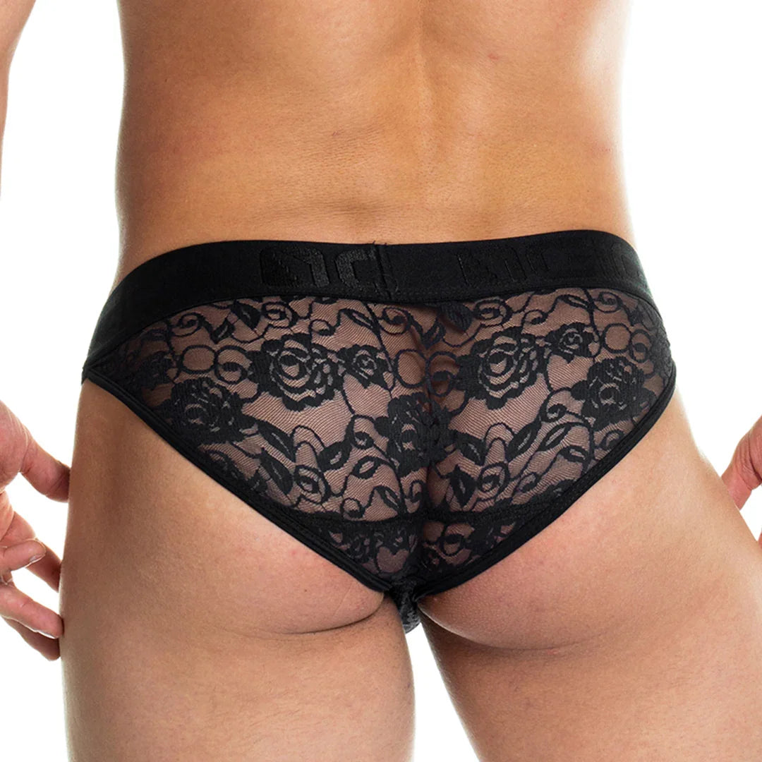Redemotion Black Brief on model by Gigo Underwear
