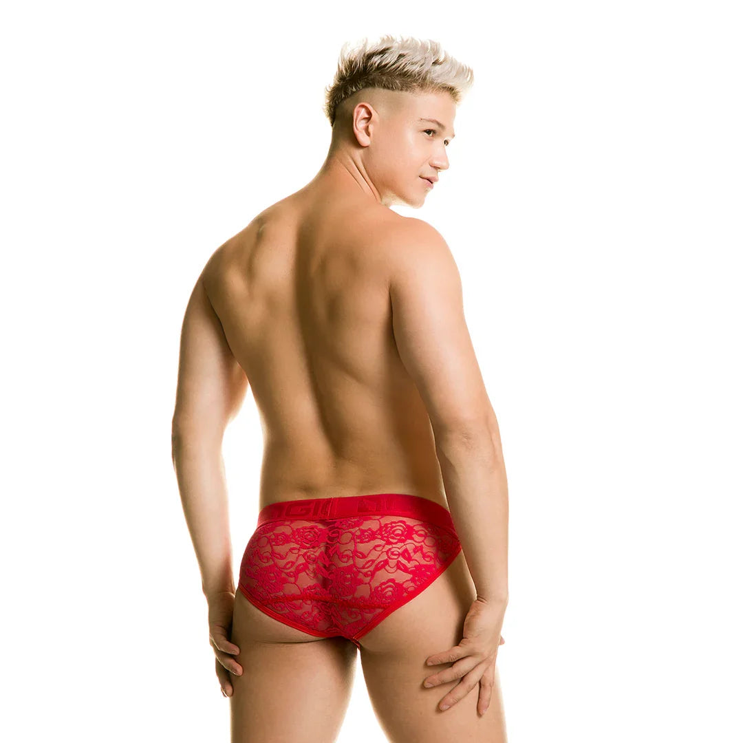 Redemotion Red Brief back view by Gigo Underwear