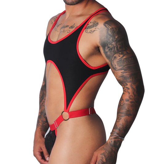 Romantic Black Body front view by Gigo Underwear