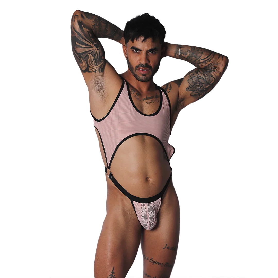 Romantic Pink Body on model by Gigo Underwear