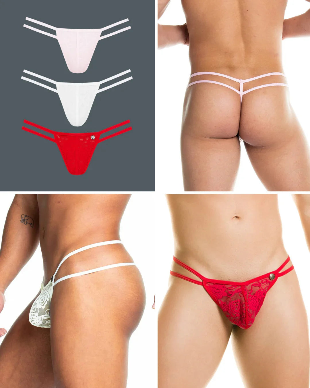 Redemotion G-String Trio | Exclusive Lace Pack by GIGO Underwear