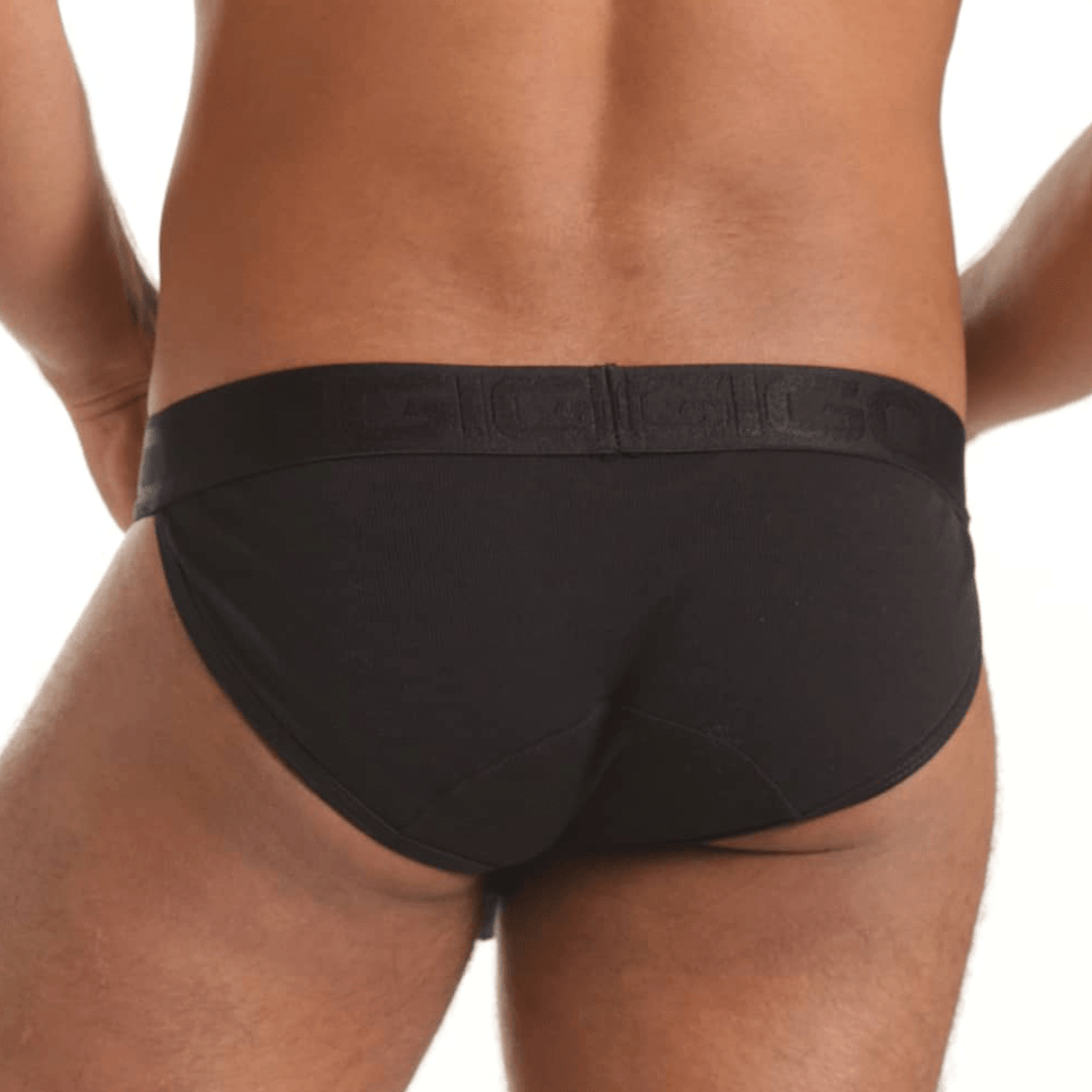 SCANALING BLACK BRIEF - Gigo Underwear & MensWear